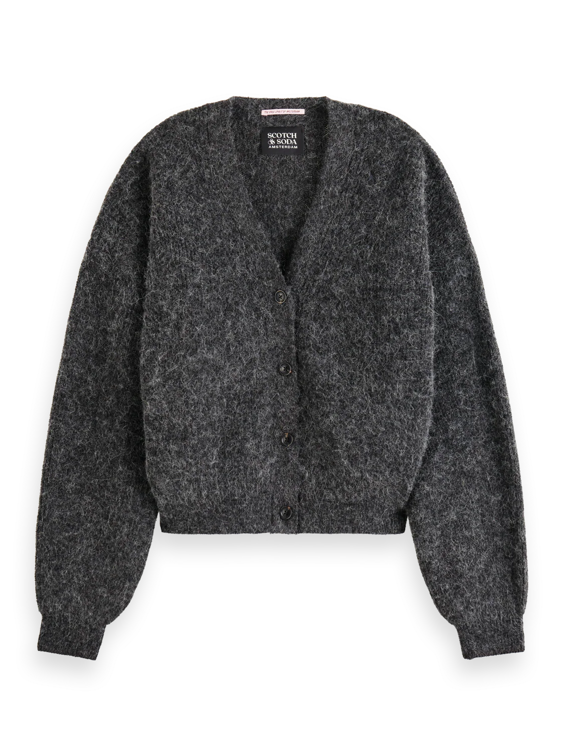 Essentials fuzzy relaxed cardigan - Image 5