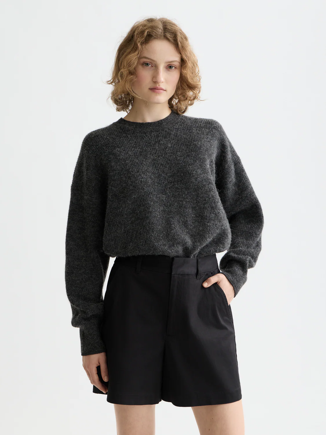 Essentials fuzzy crewneck pullover - Image 15