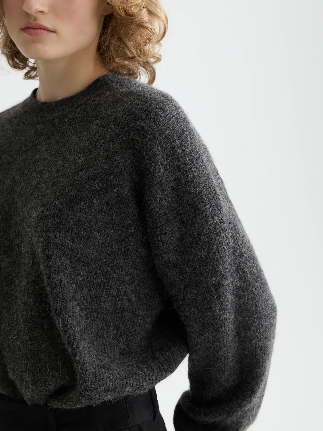 Essentials fuzzy crewneck pullover - Image 3