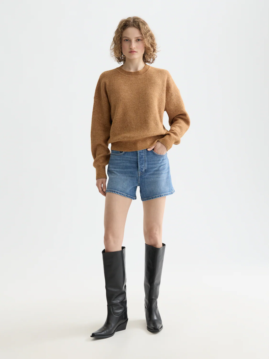 Essentials fuzzy crewneck pullover - Image 9