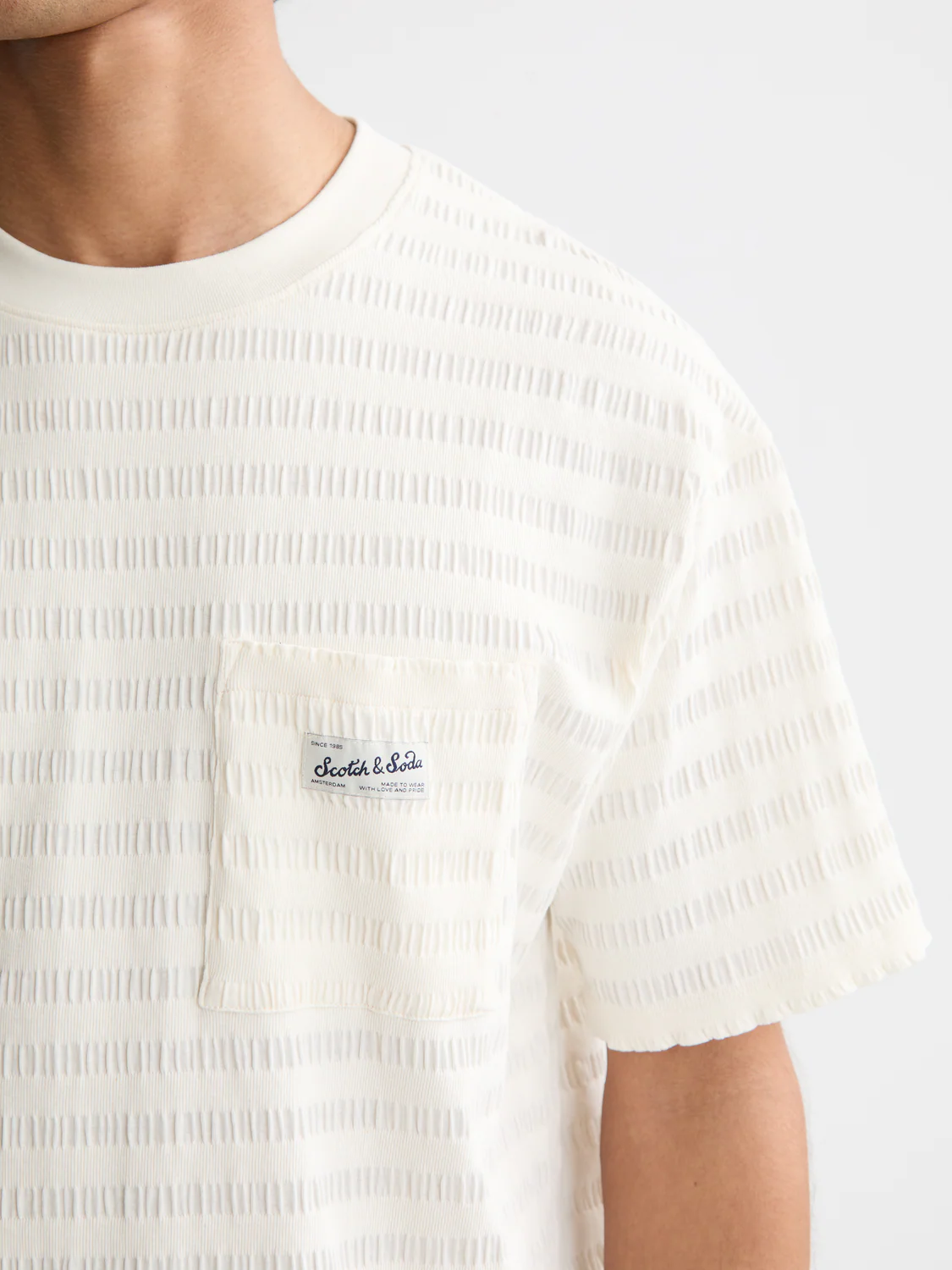 horizonal textured t-shirt - Image 10
