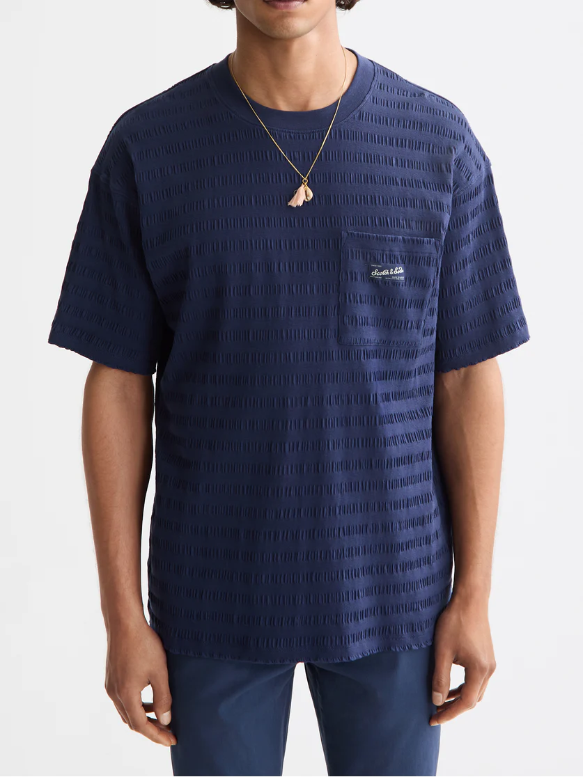 horizonal textured t-shirt - Image 15