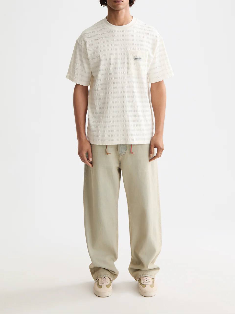 horizonal textured t-shirt - Image 9