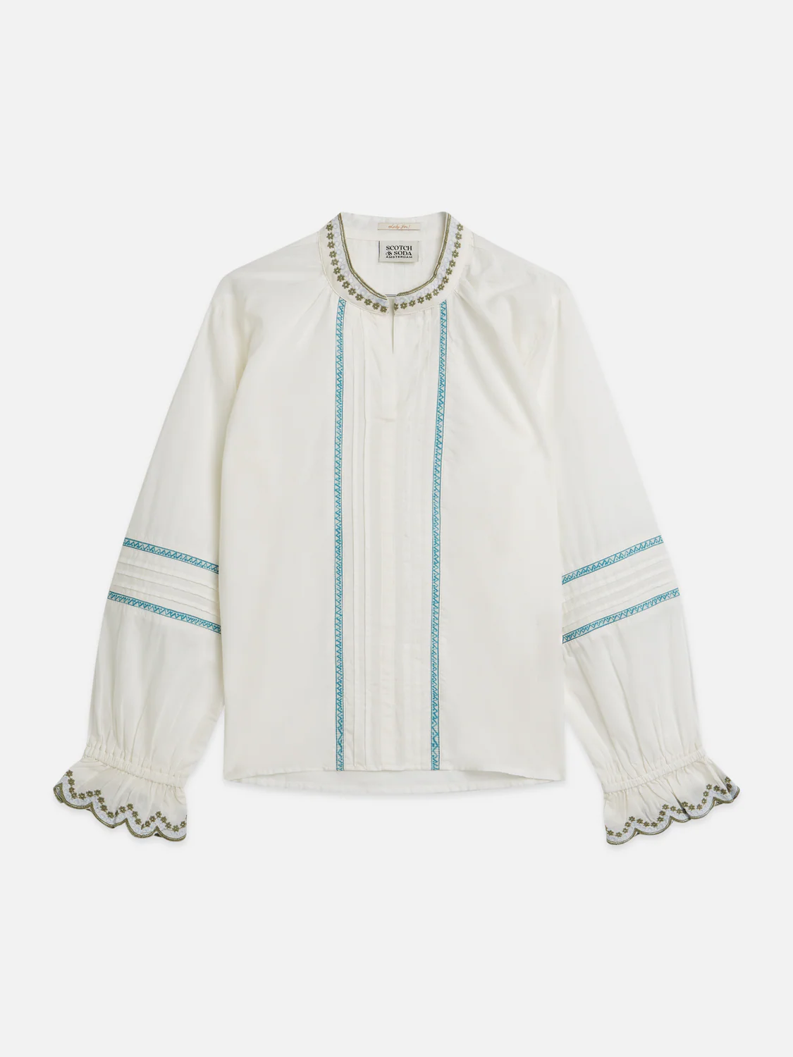 Girls Embroidered long-sleeve cotton shirt - Image 5