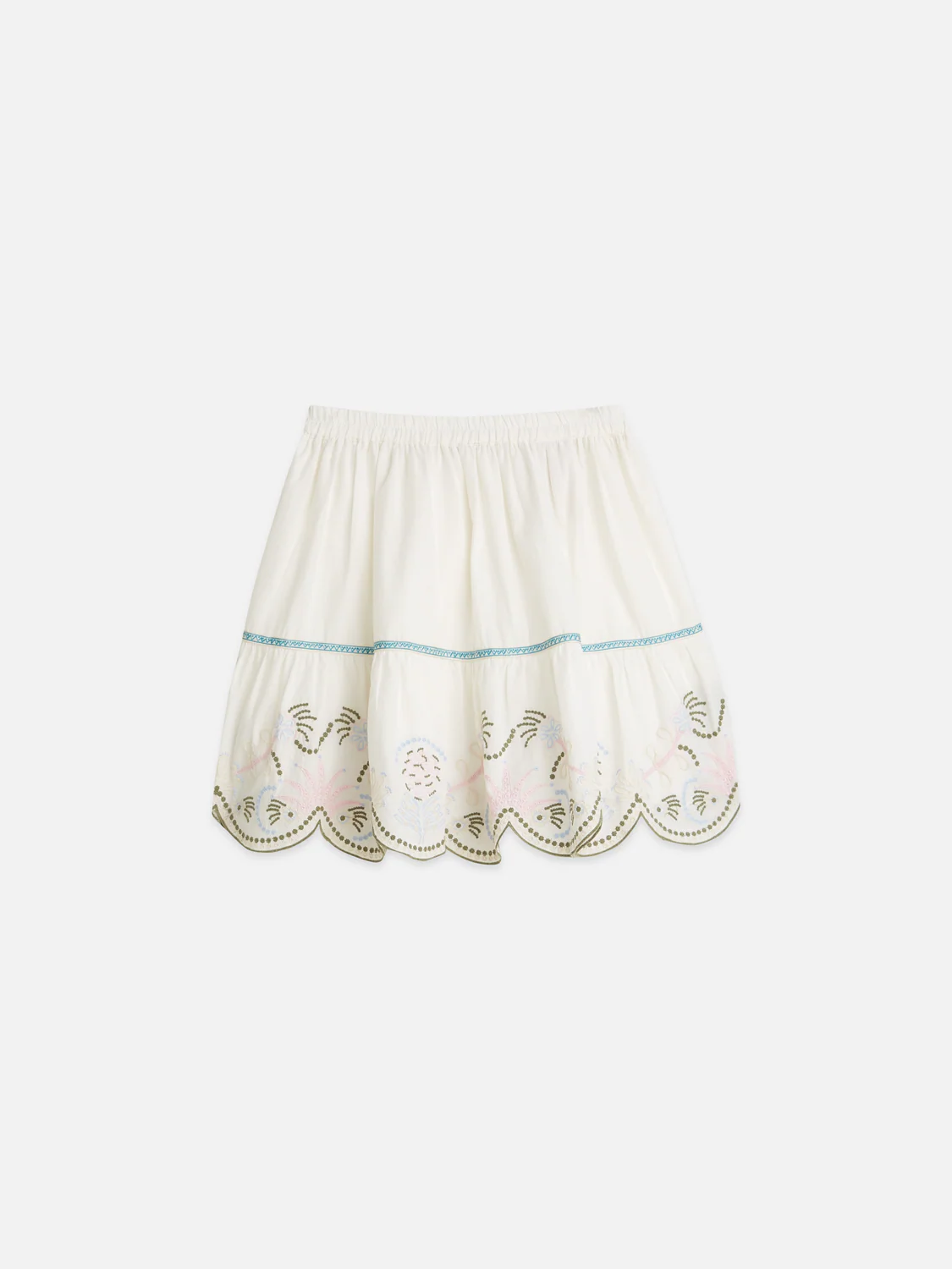 Girls Embroidered cotton skirt - Image 5