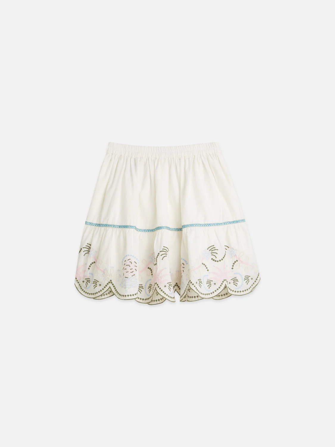 Girls Embroidered cotton skirt - Image 6