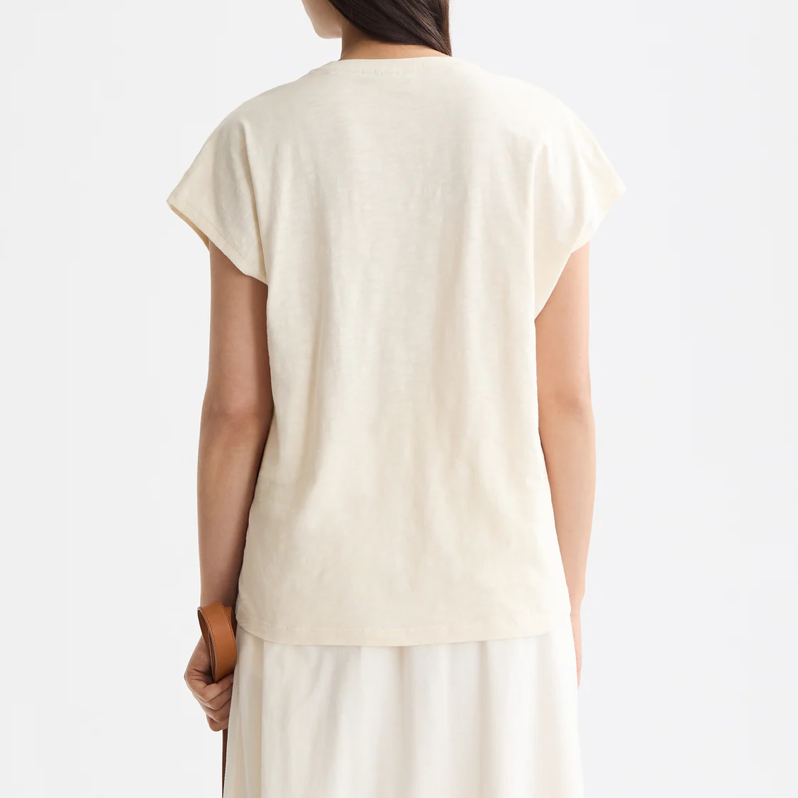 Embroidered V-neck T-shirt - Image 11