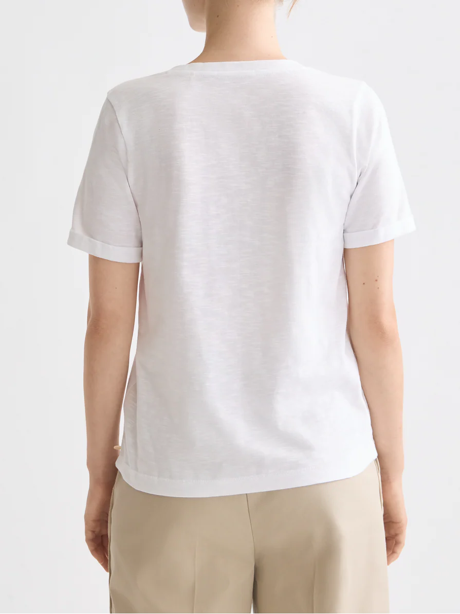 V-neck embroidered artwork T-shirt - Image 4