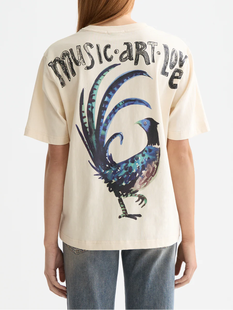 Washed artwork loose t-shirt - Image 3