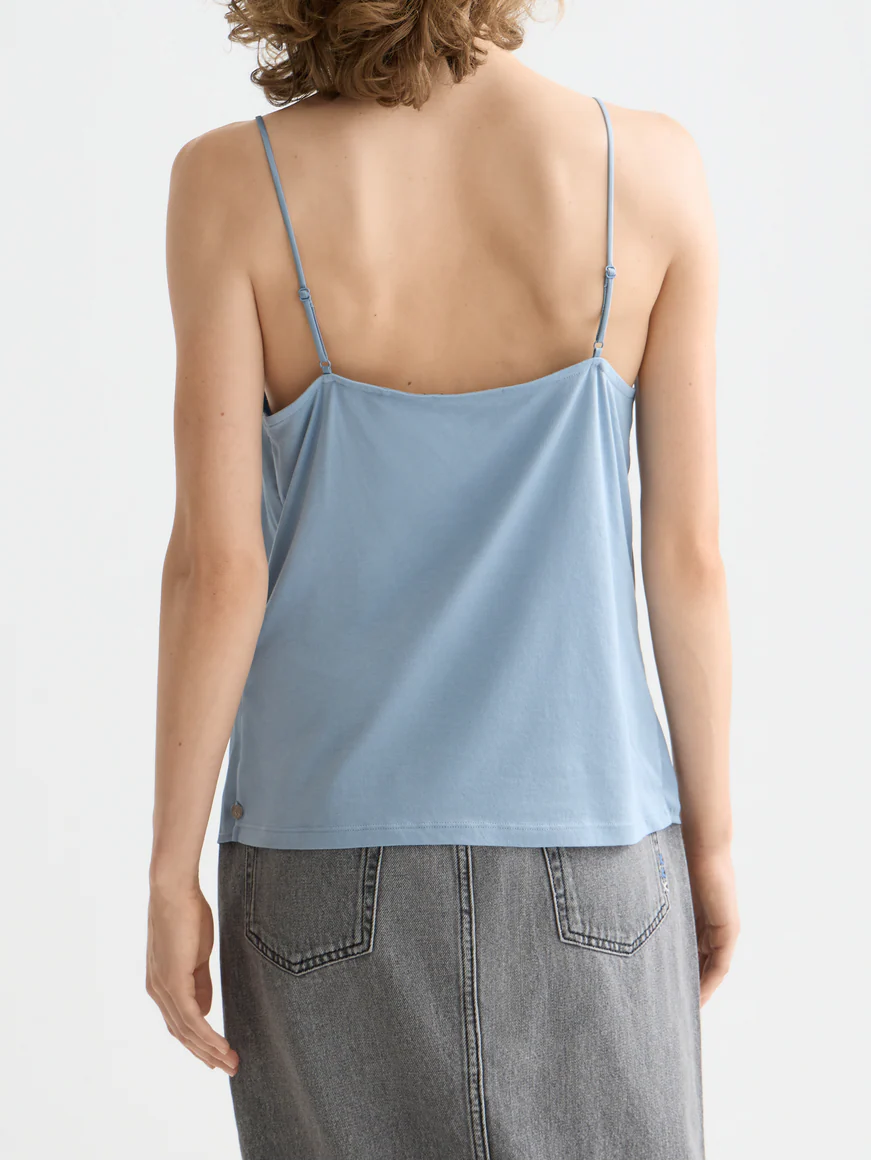 Singlet woven front jersey back tank - Image 4