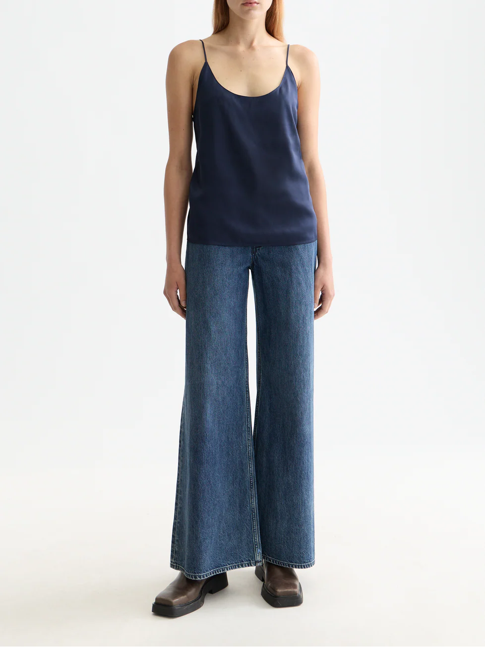 Singlet woven front jersey back tank - Image 9