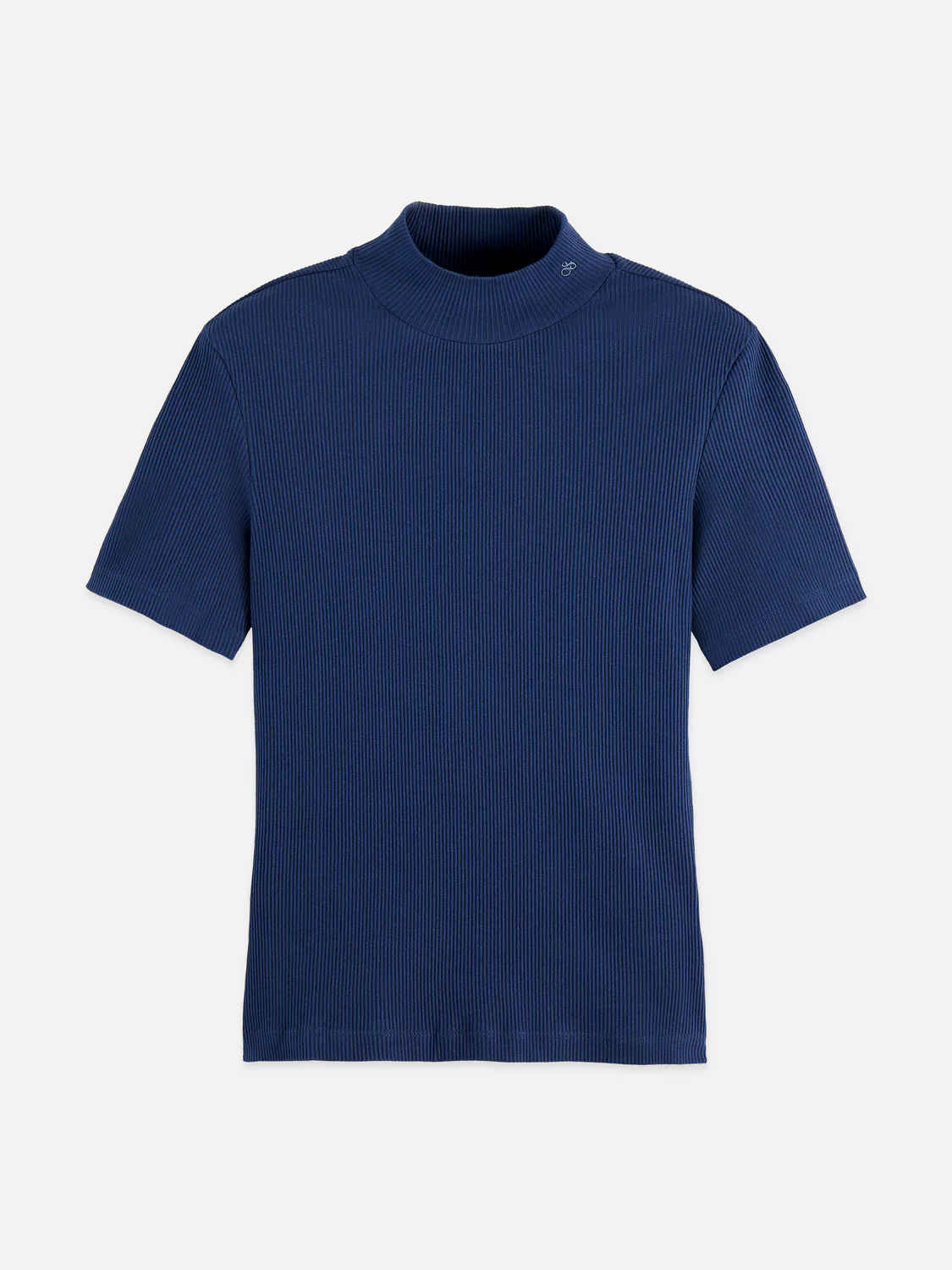 Mock neck rib T-shirt - Image 5