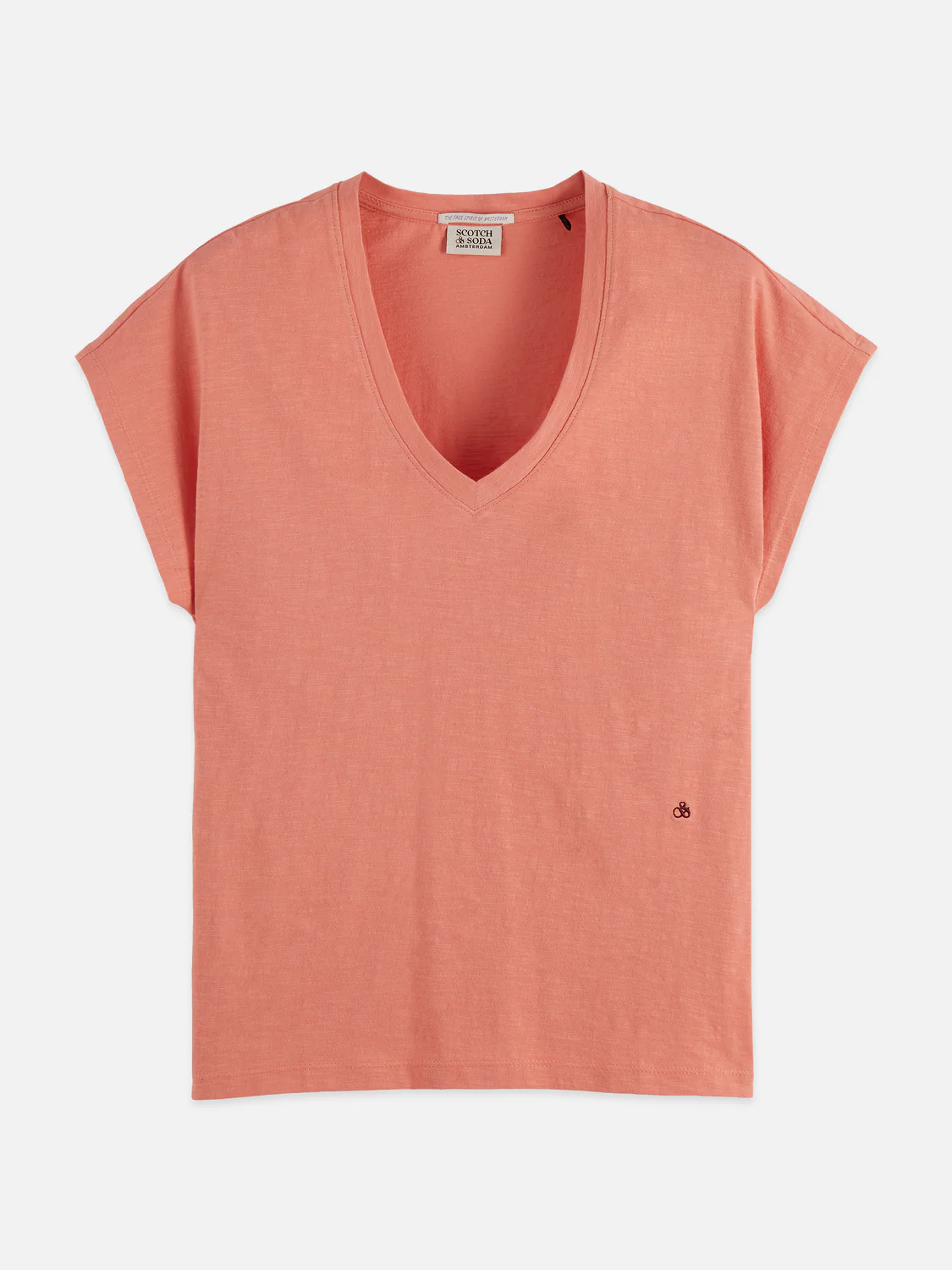 V-neck logo embroidery t-shirt - Image 12