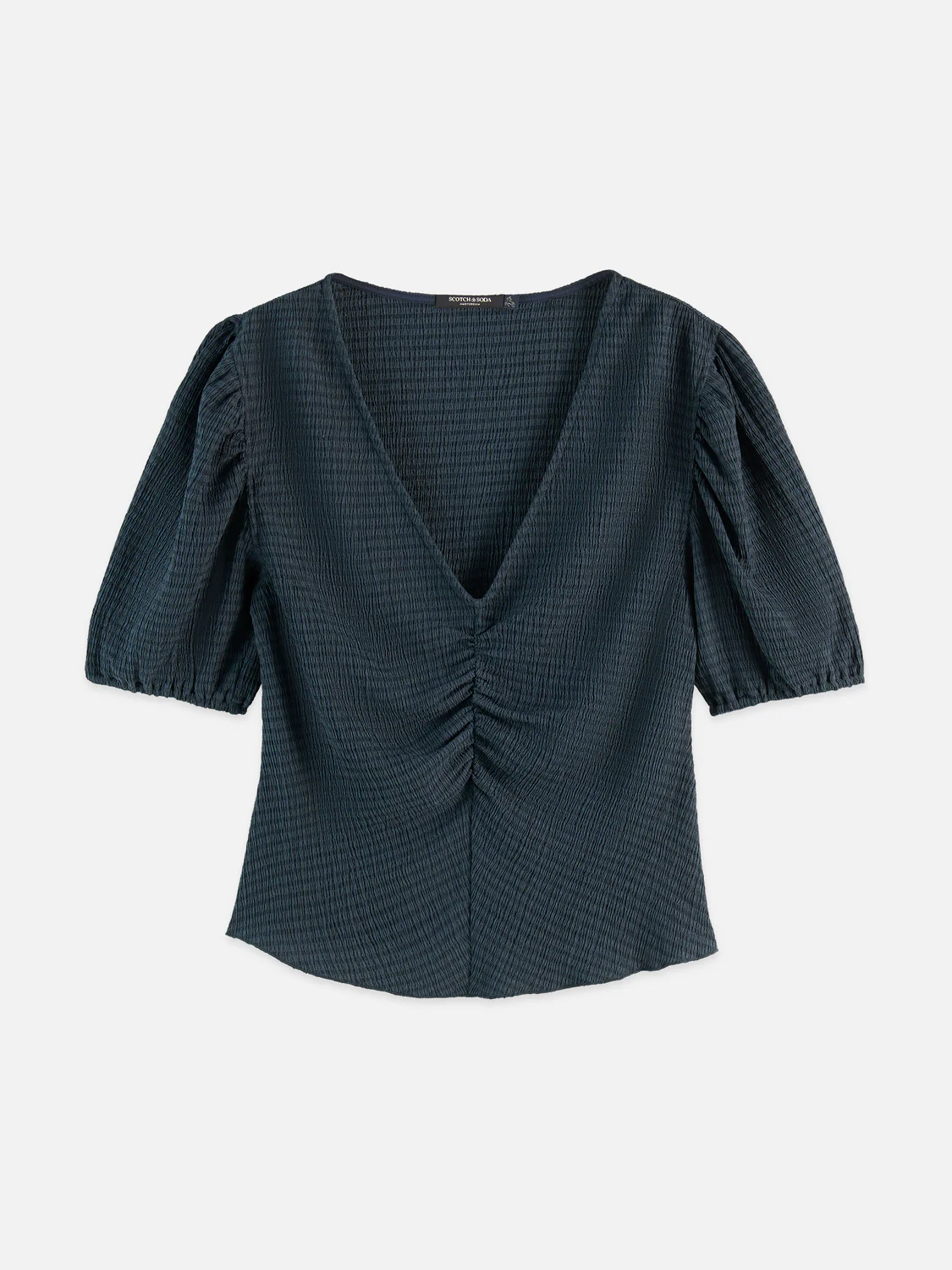 Structured V-neck top - Image 5