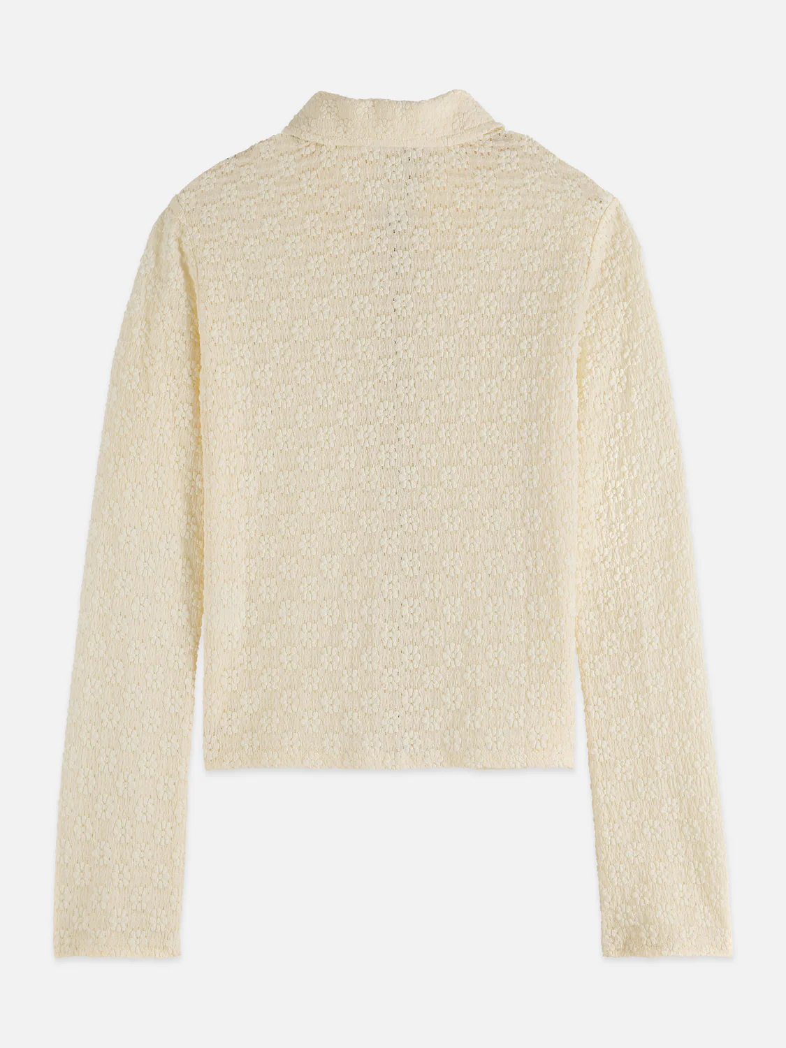 Zip up open structure long sleeve top - Image 6